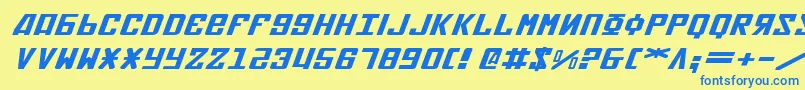 Saiba mais sobre a fonte Soviet2eei Fonte Soviet2eei – fontes azuis em um fundo amarelo