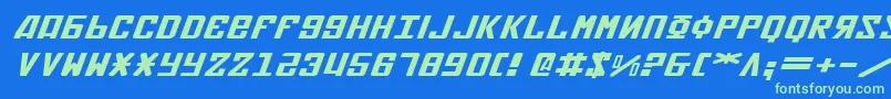 More about Soviet2eei Font Soviet2eei Font – Green Fonts on Blue Background