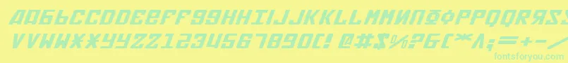 Soviet2eei Font – Green Fonts on Yellow Background