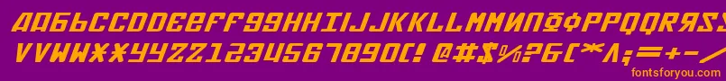 Soviet2eeiフォントについての詳細 フォントSoviet2eei – 紫色の背景にオレンジのフォント