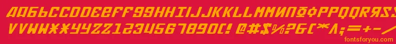 Soviet2eei Font – Orange Fonts on Red Background