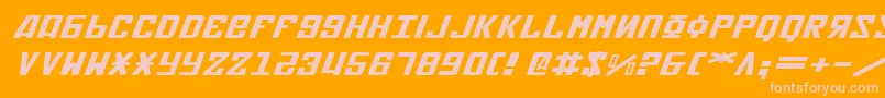 Soviet2eei Font – Pink Fonts on Orange Background