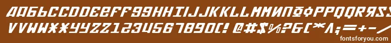 フォントSoviet2eei – 茶色の背景に白い文字