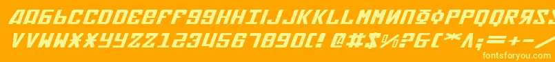 More about Soviet2eei Font Soviet2eei Font – Yellow Fonts on Orange Background