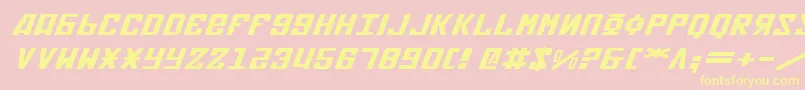 Soviet2eei Font – Yellow Fonts on Pink Background