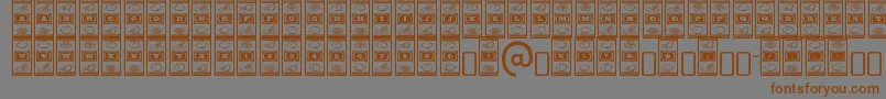 LuckyapeRegular Font – Brown Fonts on Gray Background