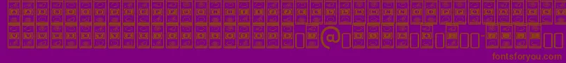 LuckyapeRegular Font – Brown Fonts on Purple Background