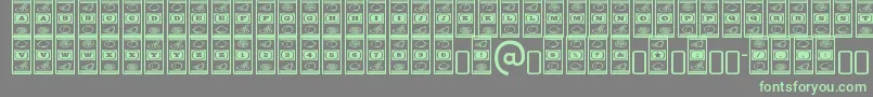 LuckyapeRegular Font – Green Fonts on Gray Background