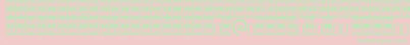 LuckyapeRegular Font – Green Fonts on Pink Background