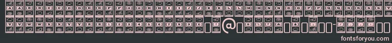 LuckyapeRegular Font – Pink Fonts on Black Background
