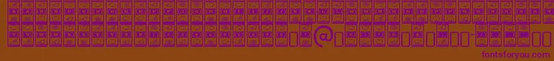 LuckyapeRegular Font – Purple Fonts on Brown Background