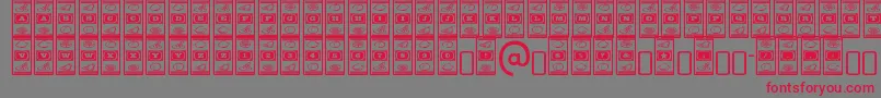 LuckyapeRegular Font – Red Fonts on Gray Background