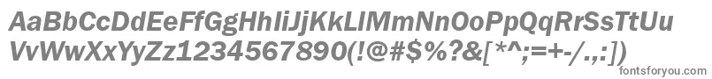 Шрифт FranklingotitcteedemItalic – серые шрифты на белом фоне