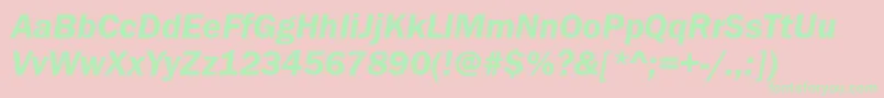 FranklingotitcteedemItalic Font – Green Fonts on Pink Background