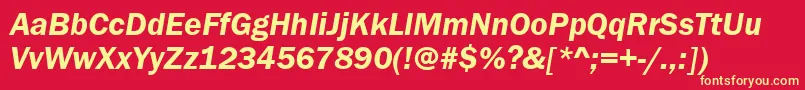 Шрифт FranklingotitcteedemItalic – жёлтые шрифты на красном фоне