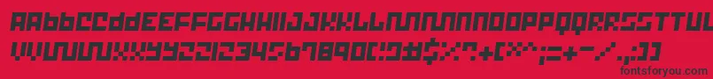 Trick12 Font – Black Fonts on Red Background