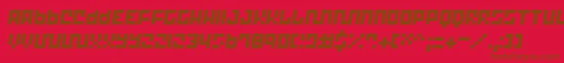 フォントTrick12 – 赤い背景に茶色の文字