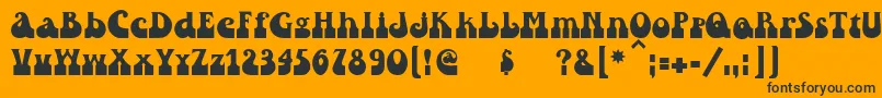 Asylbekm25inkwell.Kz Font – Black Fonts on Orange Background