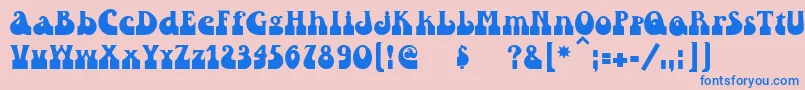 Asylbekm25inkwell.Kz Font – Blue Fonts on Pink Background