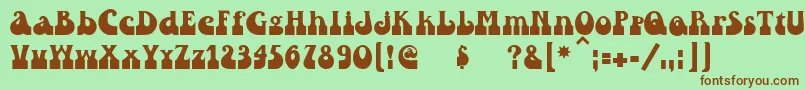 Asylbekm25inkwell.Kz Font – Brown Fonts on Green Background