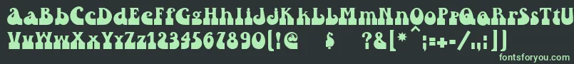 Шрифт Asylbekm25inkwell.Kz – зелёные шрифты на чёрном фоне