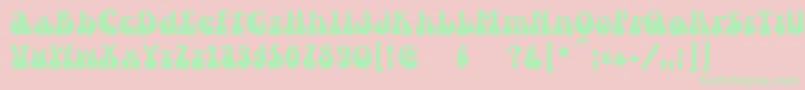 Asylbekm25inkwell.Kz Font – Green Fonts on Pink Background