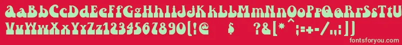 Asylbekm25inkwell.Kz Font – Green Fonts on Red Background