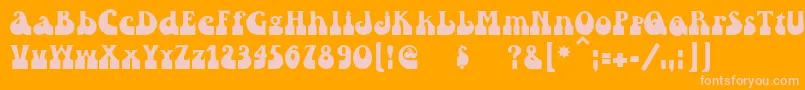 Asylbekm25inkwell.Kz Font – Pink Fonts on Orange Background