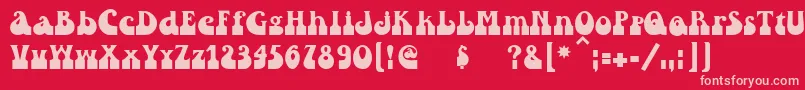 Asylbekm25inkwell.Kz Font – Pink Fonts on Red Background