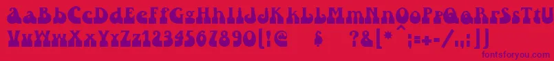 Asylbekm25inkwell.Kz-fontti – violetit fontit punaisella taustalla