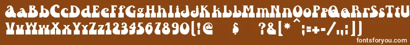 Asylbekm25inkwell.Kz-fontti – valkoiset fontit ruskealla taustalla