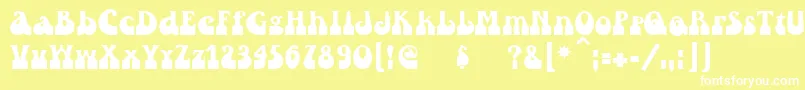 Asylbekm25inkwell.Kz Font – White Fonts on Yellow Background