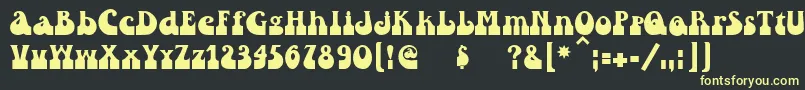 Asylbekm25inkwell.Kz Font – Yellow Fonts on Black Background