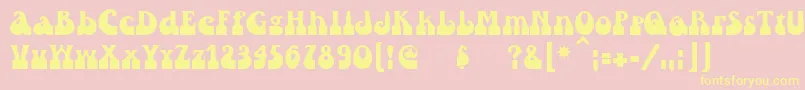 Asylbekm25inkwell.Kz Font – Yellow Fonts on Pink Background