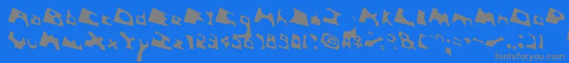ToolegoFreeflight Font – Gray Fonts on Blue Background