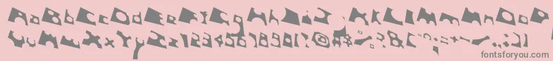 Saiba mais sobre a fonte ToolegoFreeflight Fonte ToolegoFreeflight – fontes cinzas em um fundo rosa