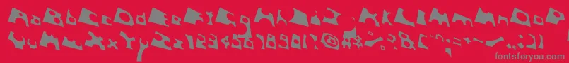 ToolegoFreeflight Font – Gray Fonts on Red Background
