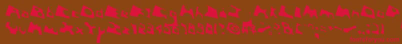 ToolegoFreeflight Font – Red Fonts on Brown Background