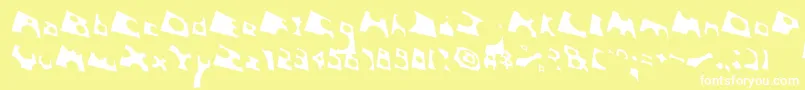 ToolegoFreeflight Font – White Fonts on Yellow Background