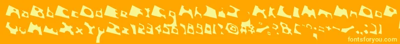 ToolegoFreeflight Font – Yellow Fonts on Orange Background