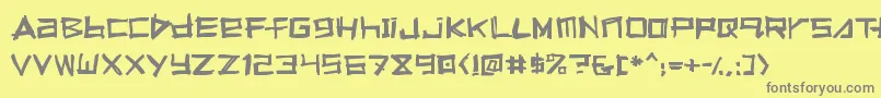 Squeeg Font – Gray Fonts on Yellow Background