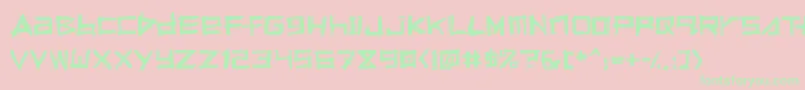 フォントSqueeg – ピンクの背景に緑の文字