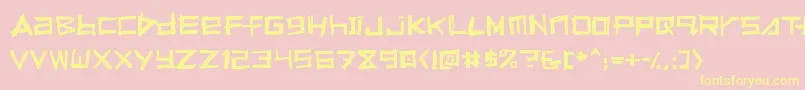 Squeeg Font – Yellow Fonts on Pink Background
