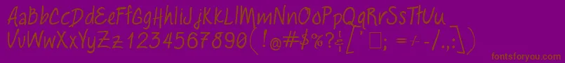 Шрифт Lauraclaire – коричневые шрифты на фиолетовом фоне