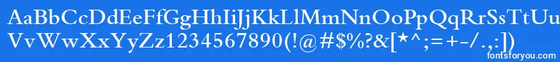 フォントBemboMtSemibold – 青い背景に白い文字