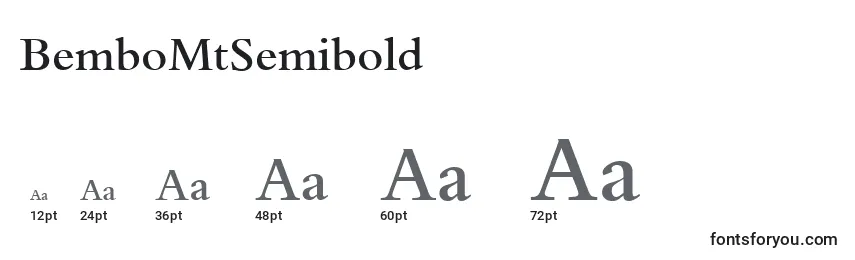 Размеры шрифта BemboMtSemibold
