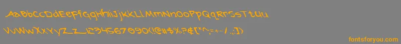 ArilonLeftalic Font – Orange Fonts on Gray Background