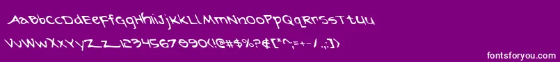 ArilonLeftalic Font – White Fonts on Purple Background