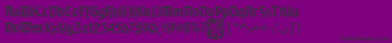 HeinrichText Font – Black Fonts on Purple Background