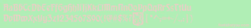 HeinrichText Font – Pink Fonts on Green Background